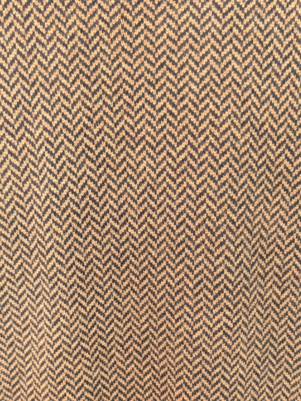 J. Crew 100% Cashmere Crewneck Sweater in Navy and Tan Herringbone - Picture 3 of 9